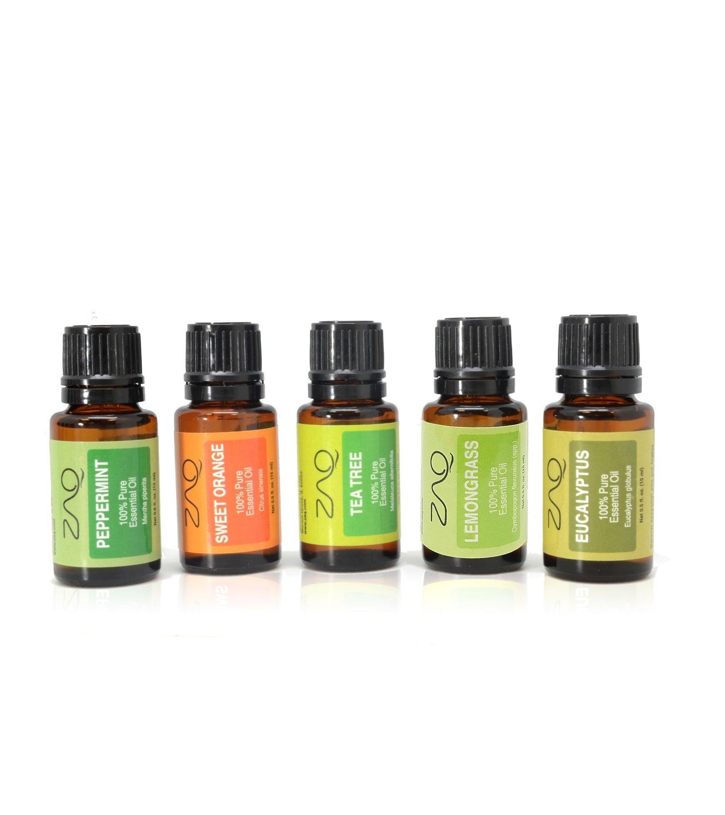 Gift Set-5 Pack - Essential Oils - (Eucalyptus, Lemon, Orange, Peppermint, Tea Tree)