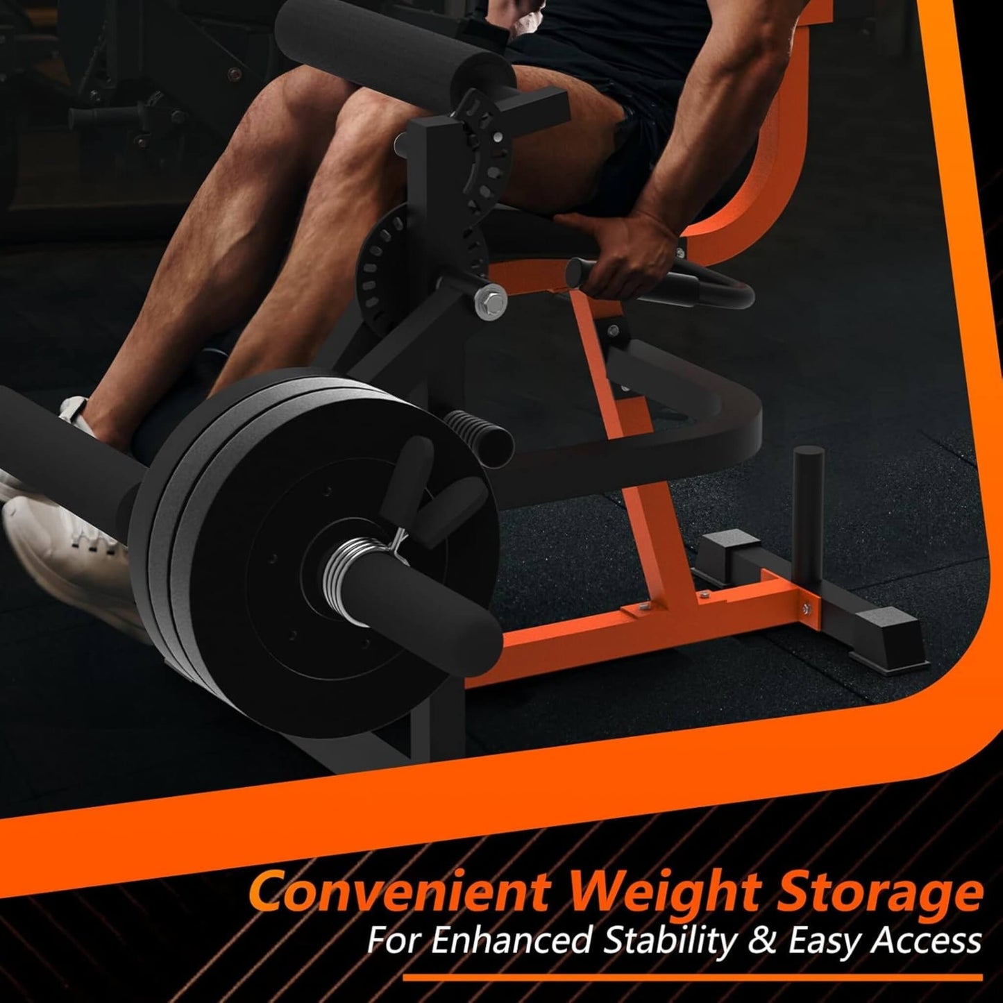 Rovix 550LBS Adjustable Lower Body Leg Extension And Curl Machine