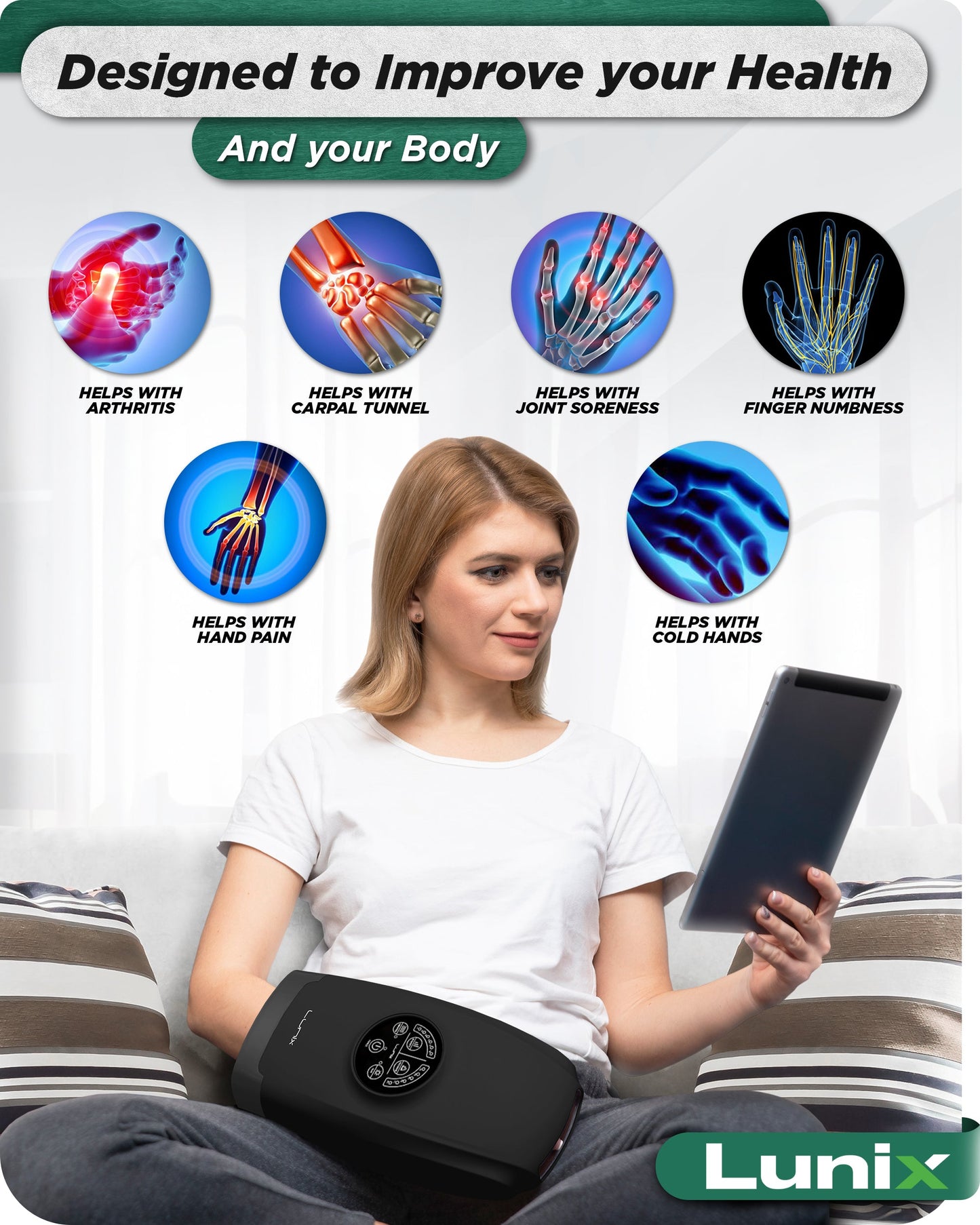 LX3 Cordless Hand Massager Black