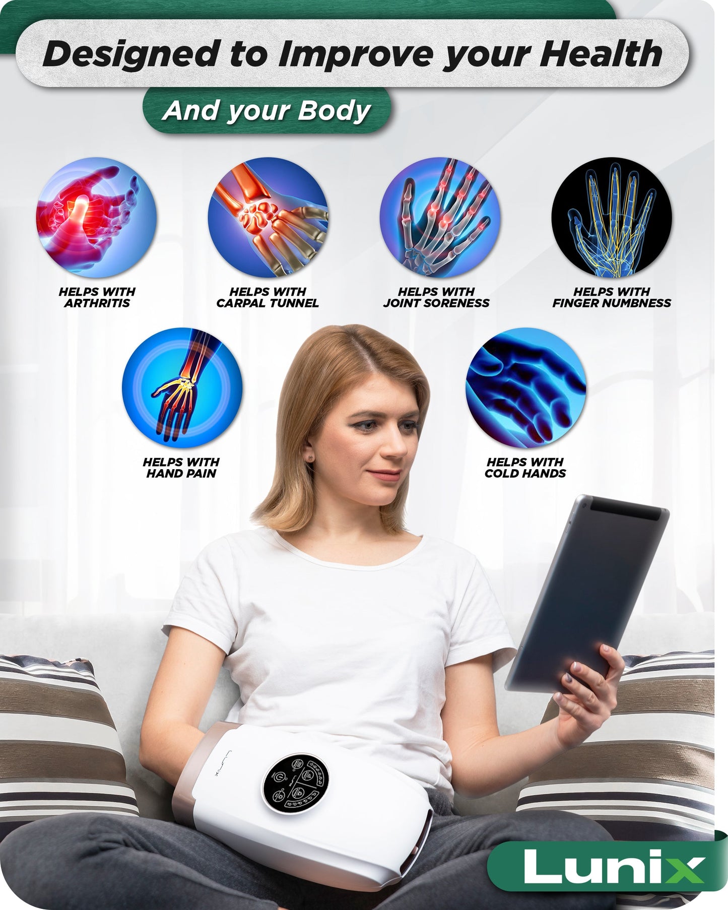 LX3 Cordless Hand Massager White