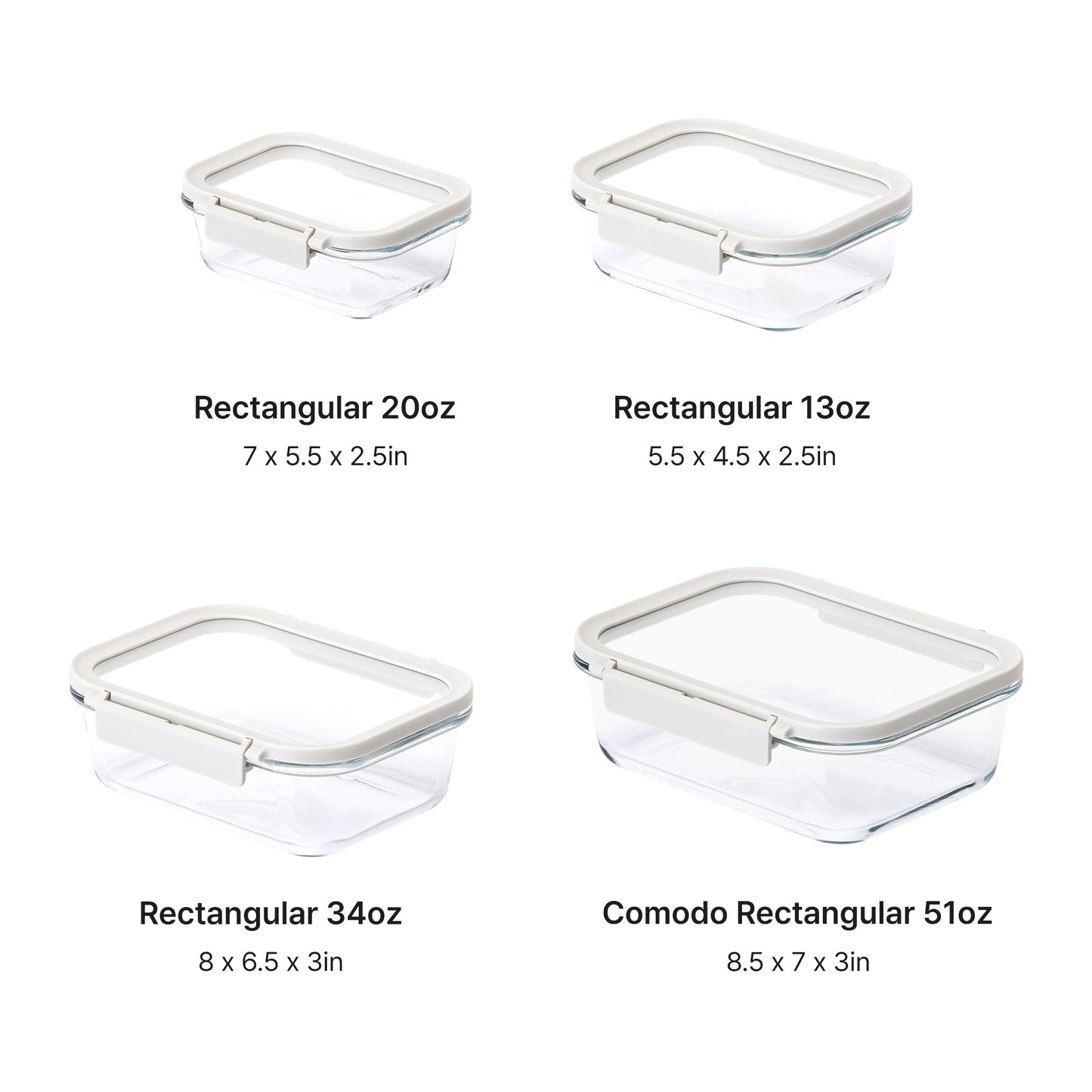 Comodo Rectangular Food Storage