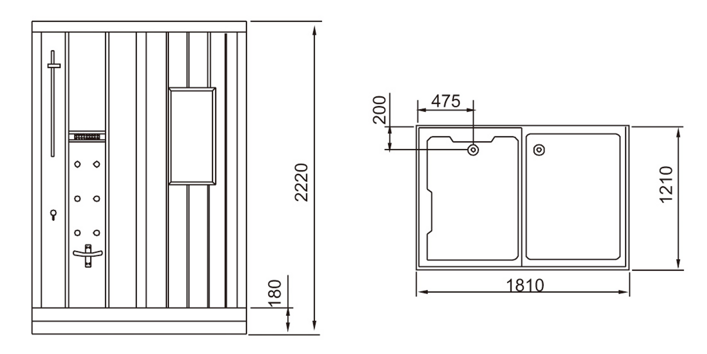 AquaSteam Sauna HS201F8 — Luxury Steam & Sauna Spa Enclosure