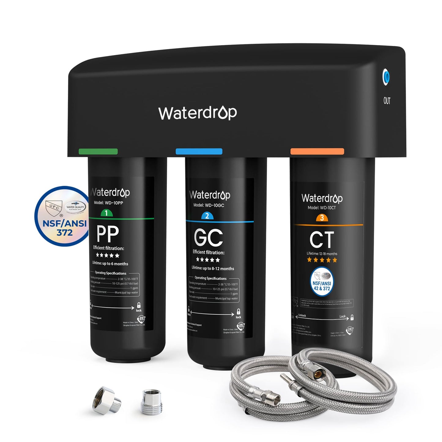 3-stage Under Counter Direct Connect Filtration System Waterdrop TSA