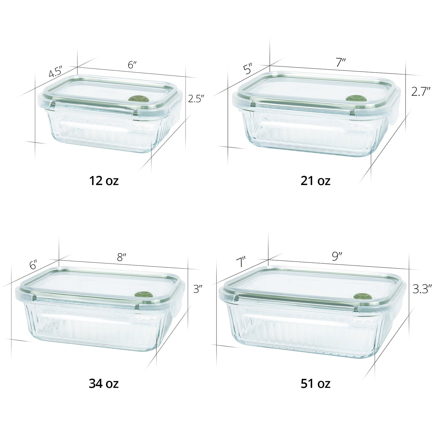 Wavy Rectangle Food Storage