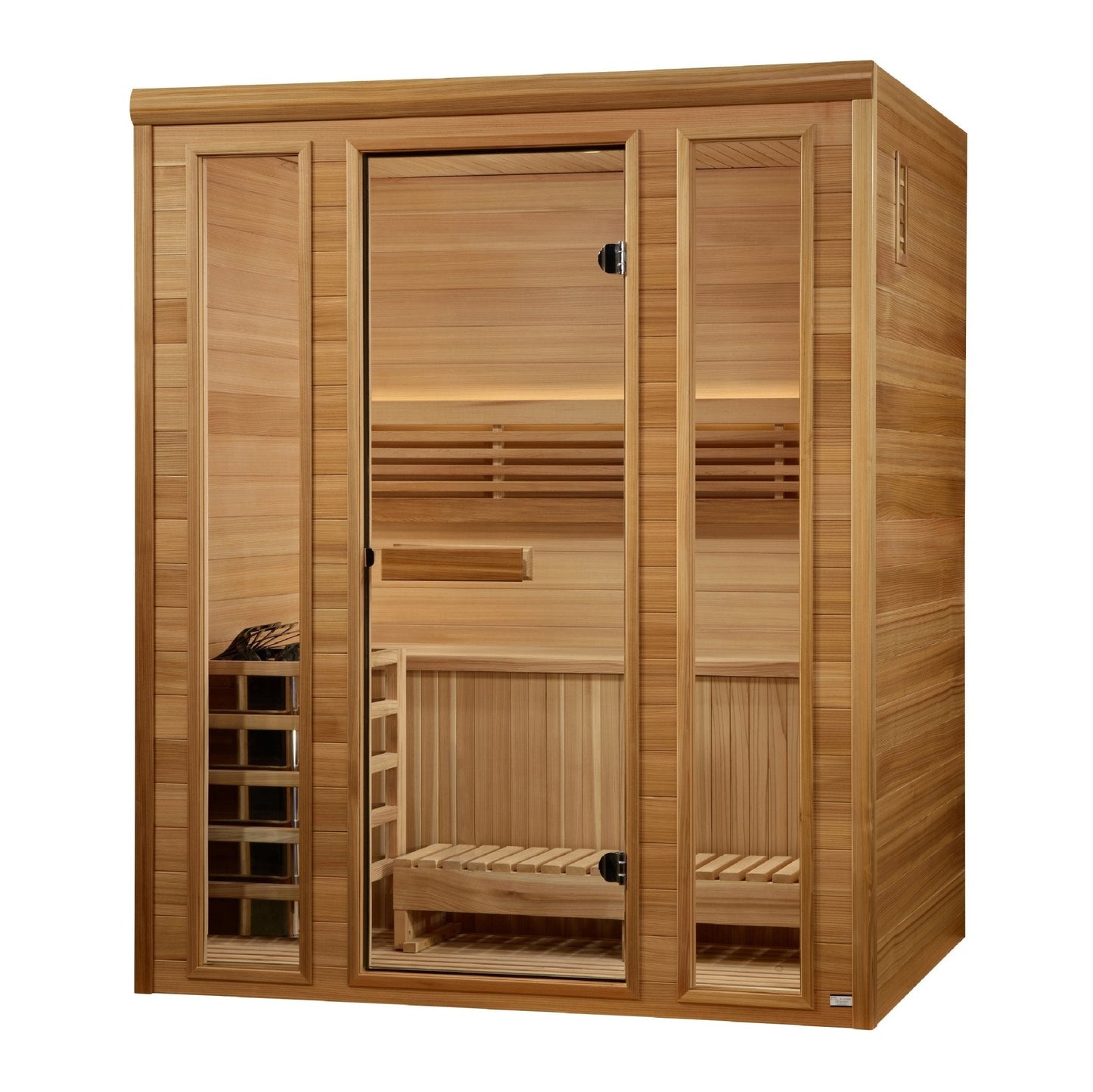 Golden Designs 2025 "Andermatt Edition" 2-3 Person Traditional Steam Sauna – Pacific Premium Clear Cedar