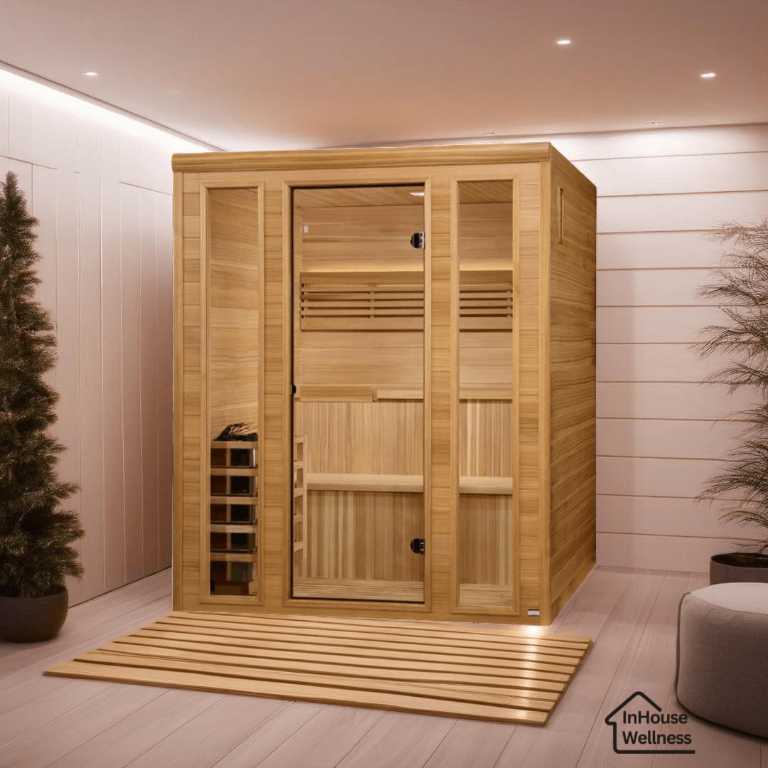 Golden Designs Engelberg Edition 6-Person Traditional Steam Sauna - Premium Clear Cedar