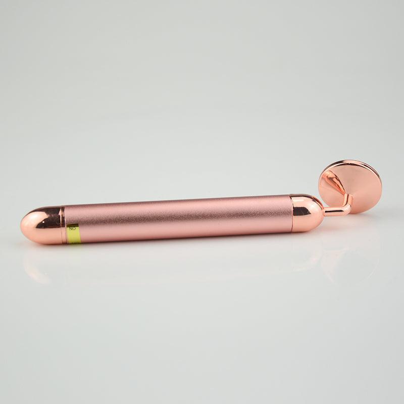 ZAQ MOON Roll-On Rose Quartz W-Sonic Massaging Vibrating Face Roller