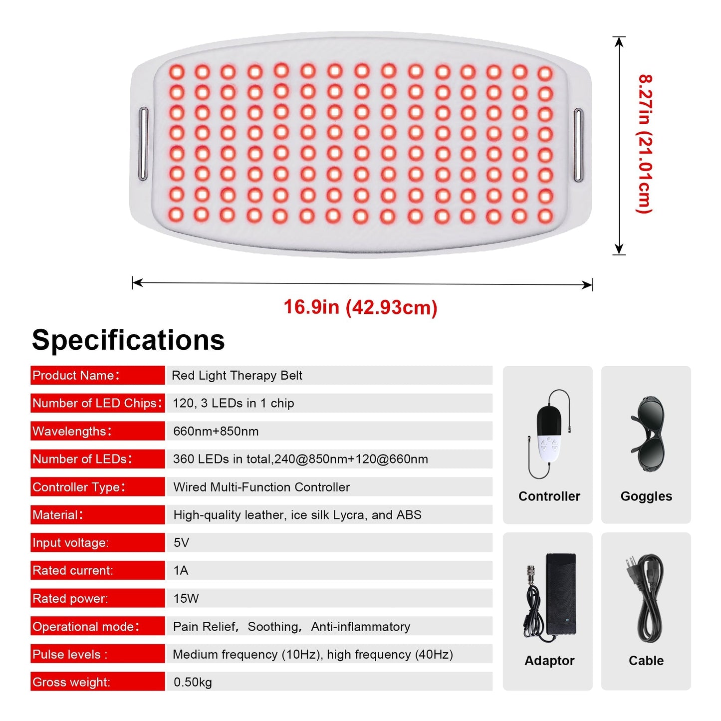 LUMYHEALTH™ Portable Red Light Therapy Belt