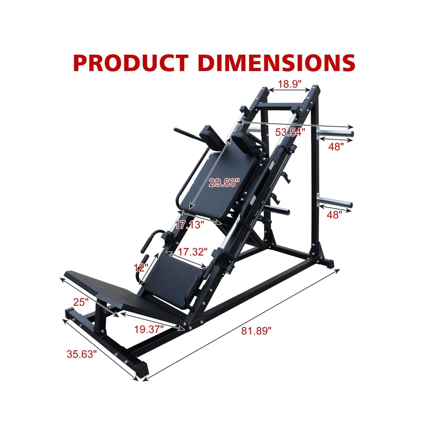 Professional Adjustable Leg Press Hack Squat Machine For Home Gyms (SAK74330)