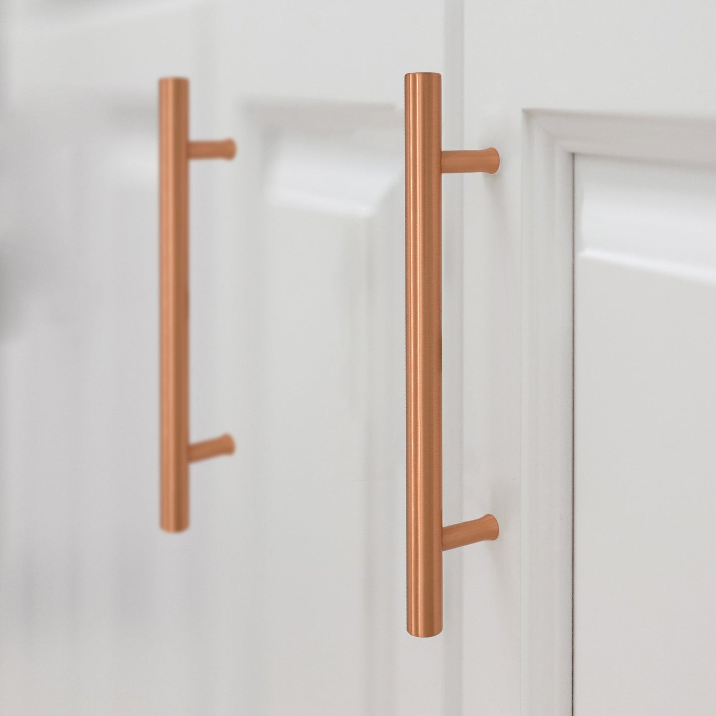 Akicon Copper Kitchen Cabinet Handles 100% Solid Brass Drawer Pulls