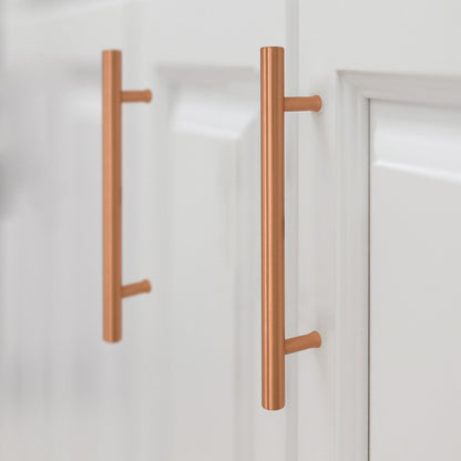 Akicon Copper Kitchen Cabinet Handles 100% Solid Brass Drawer Pulls