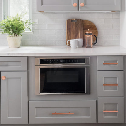 Akicon Copper Kitchen Cabinet Handles 100% Solid Brass Drawer Pulls