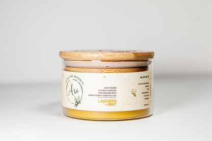 Lavender Mint Beeswax Candle |8 oz