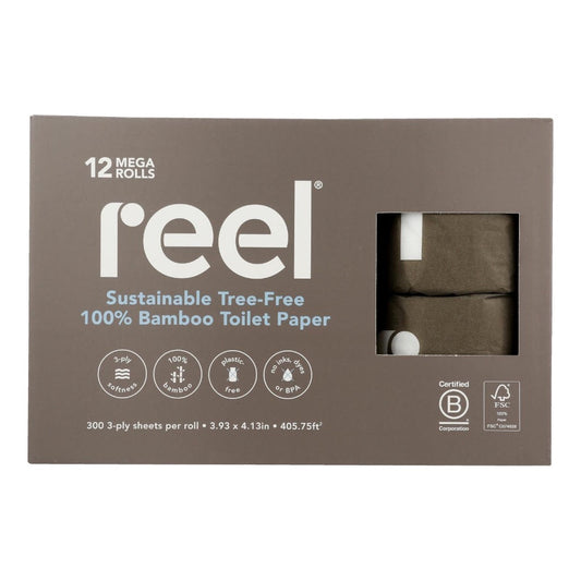 Reel Bamboo Toilet Paper - Pack of 2, 24 Rolls