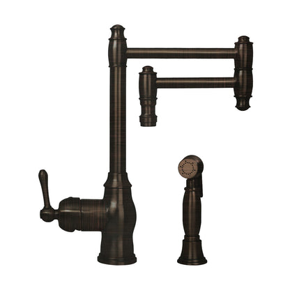 One-Handle Copper Pot Filler Kitchen Faucet with Side Sprayer - AK96918P2