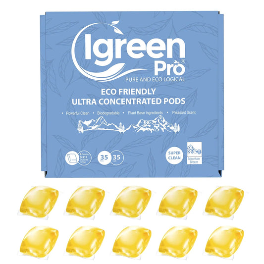 IGREEN PRO Ultra Concentrated Laundry Detergent Pods – 35 Loads