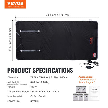 Portable Far Infrared Sauna Blanket