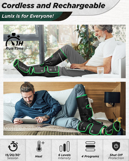 LX1 FOOT AND CALF COMPRESSION MASSAGER GREEN