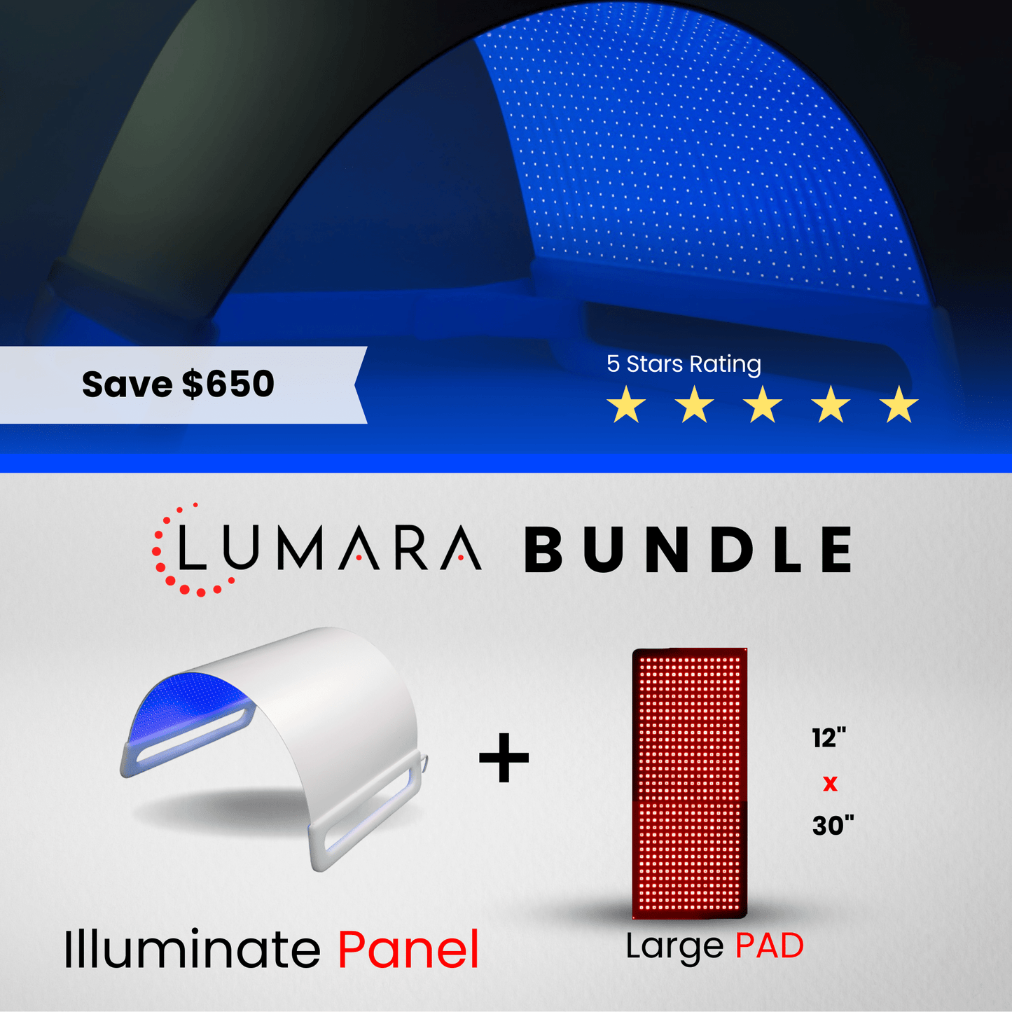 Medical Grade Blue Light Therapy Panel - 415nm Illuminate