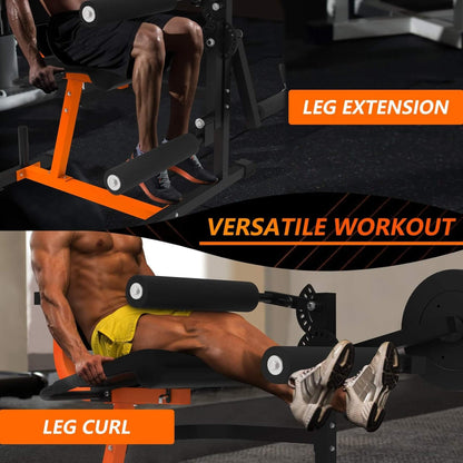Rovix 550LBS Adjustable Lower Body Leg Extension And Curl Machine