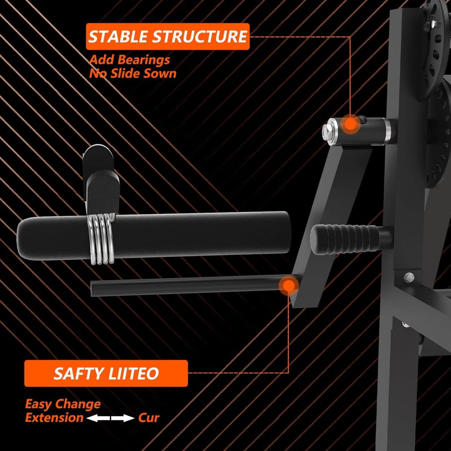 Rovix 550LBS Adjustable Lower Body Leg Extension And Curl Machine
