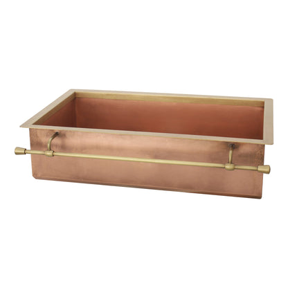Akicon Equal Bowl Farmhouse Copper Kitchen Sink - AKS506-C