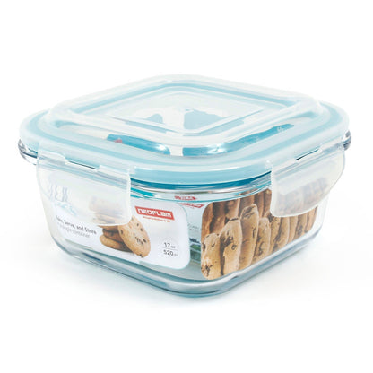 Cloc Glass Square Food Storage
