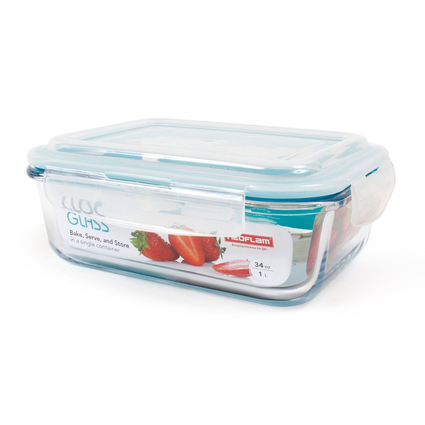 Cloc Glass Rectangular Food Storage