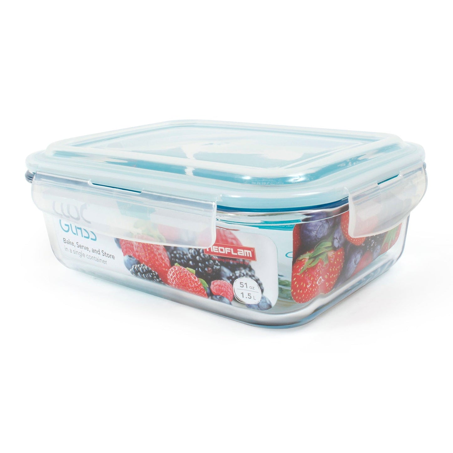 Cloc Glass Rectangular Food Storage