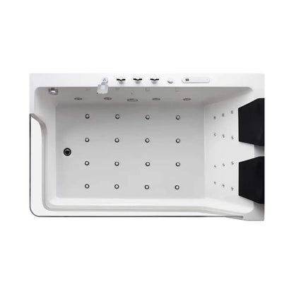 Alora Solstice 71-Inch Luxury 2-Person Acrylic Whirlpool Tub With LED Lights Jets And Faucet (SAK91752)