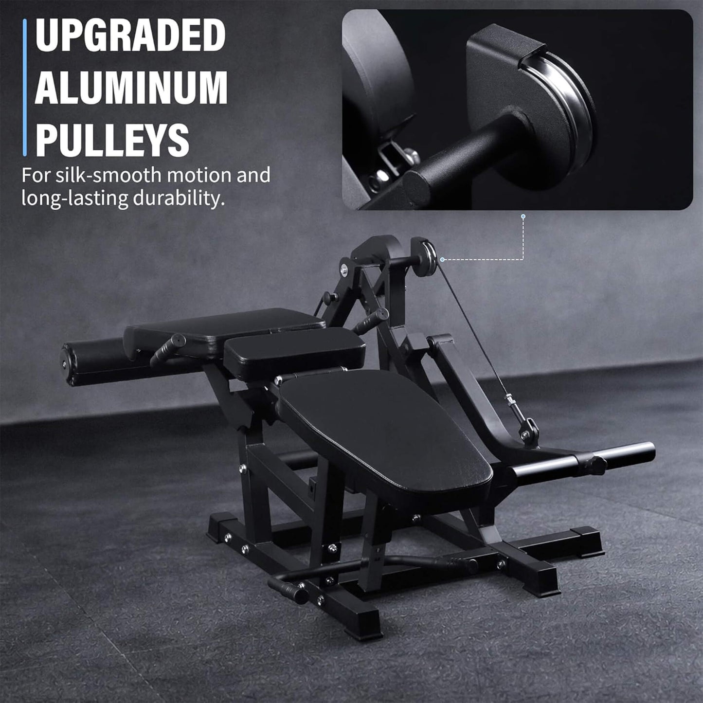 Rovix 800LBS Adjustable Lower Body Leg Extension And Curl Machine