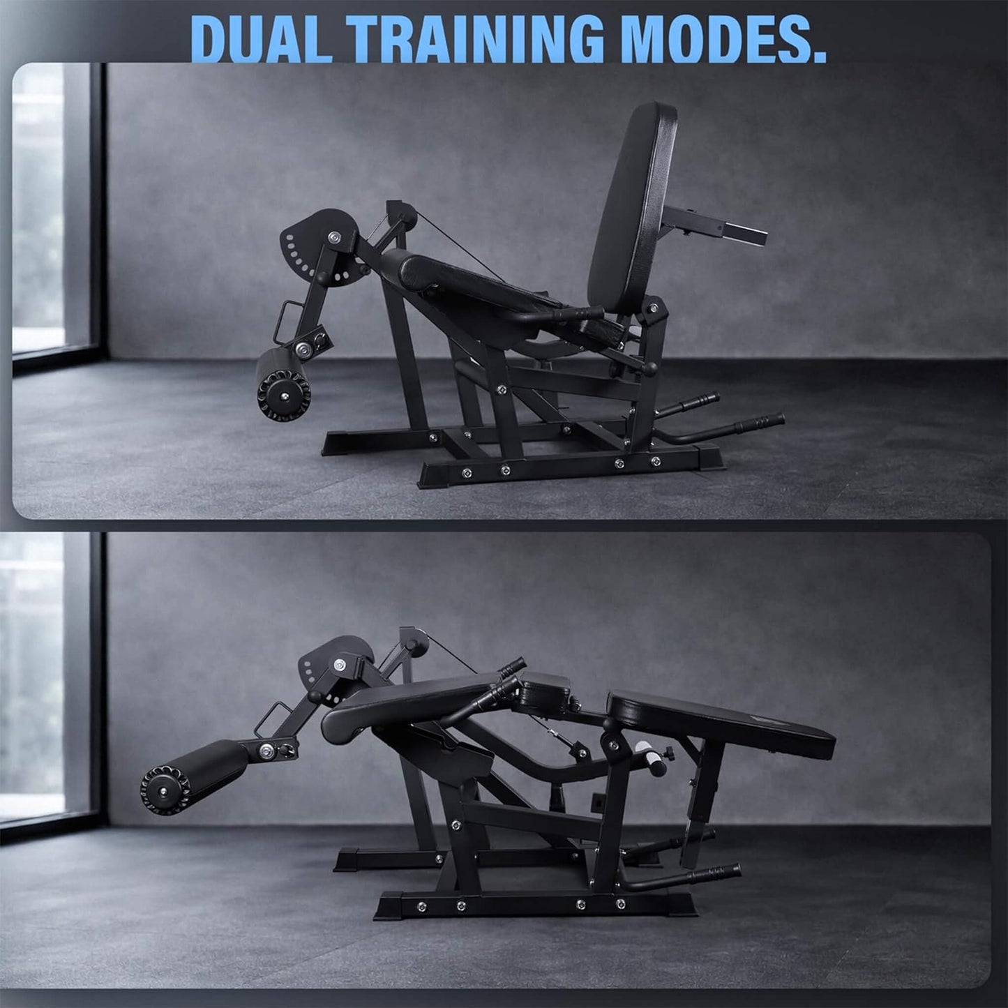 Rovix 800LBS Adjustable Lower Body Leg Extension And Curl Machine