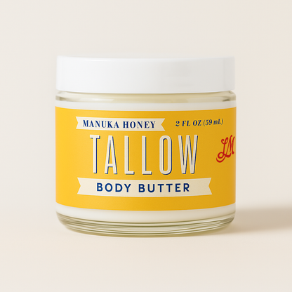 Manuka Honey + Rosehip Tallow Body Butter – Deeply Nourishing & Repairing Natural Skincare