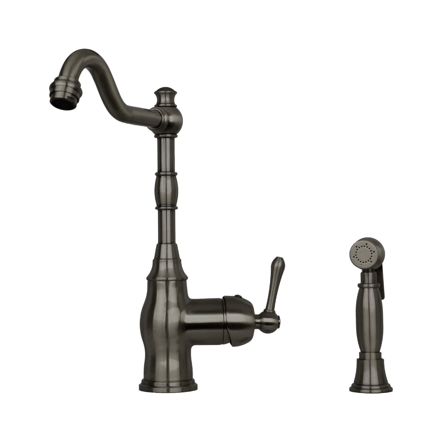 One-Handle Copper Widespread Kitchen Faucet with Side Sprayer - AK96918C