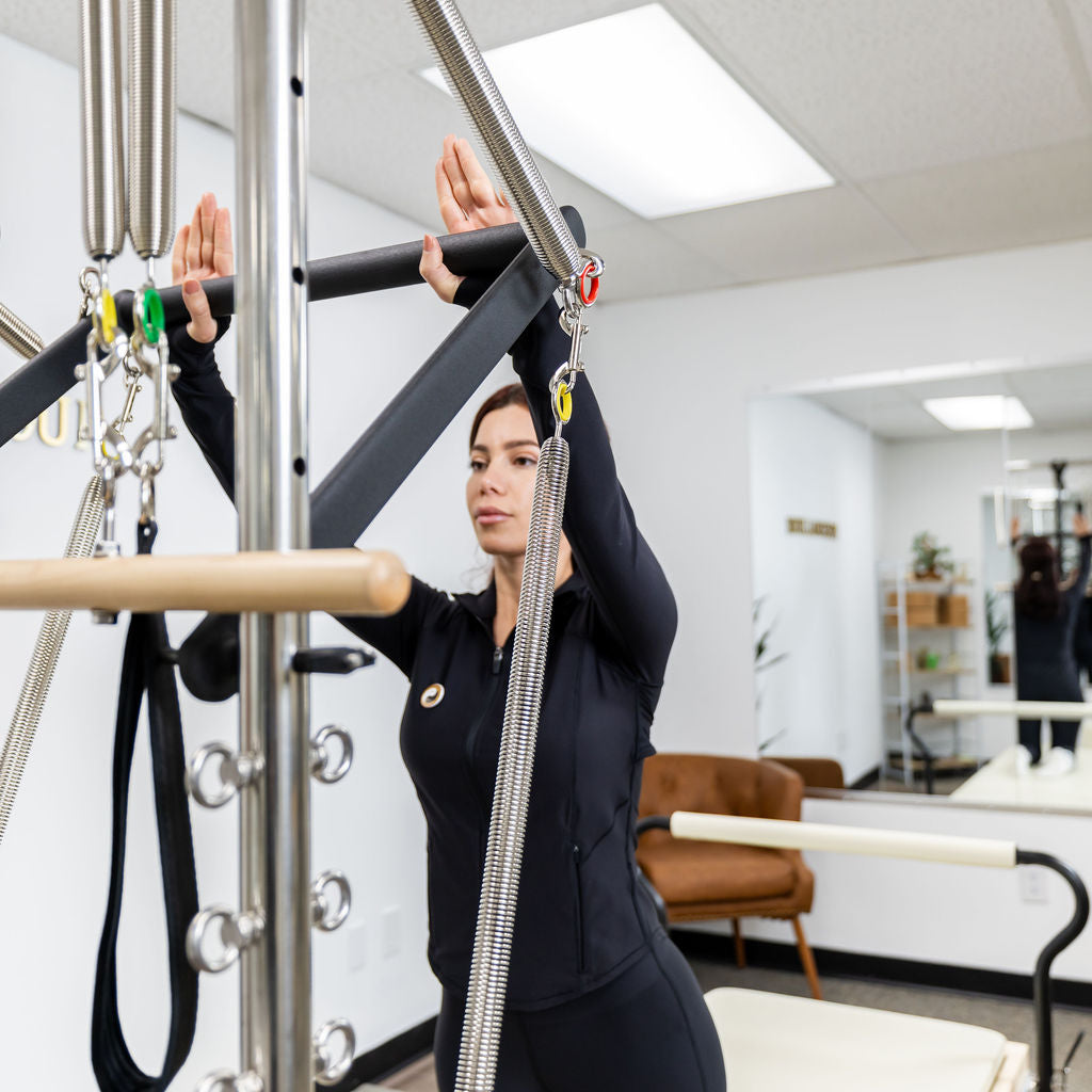 Nano Elite Half Trapeze - Adjustable Studio Pilates Reformer with Tower
