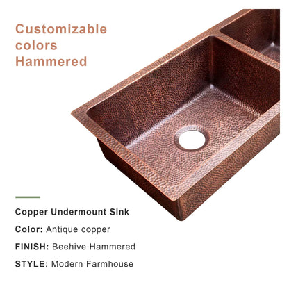 Akicon Equal Bowl Drop-In Copper Kitchen Sink - AKS601-C