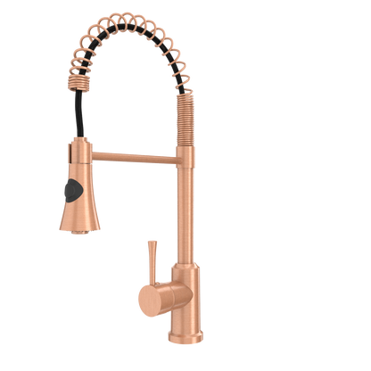 One-Handle Pre-Rinse Spring Copper Kitchen Faucet - AK96566-C