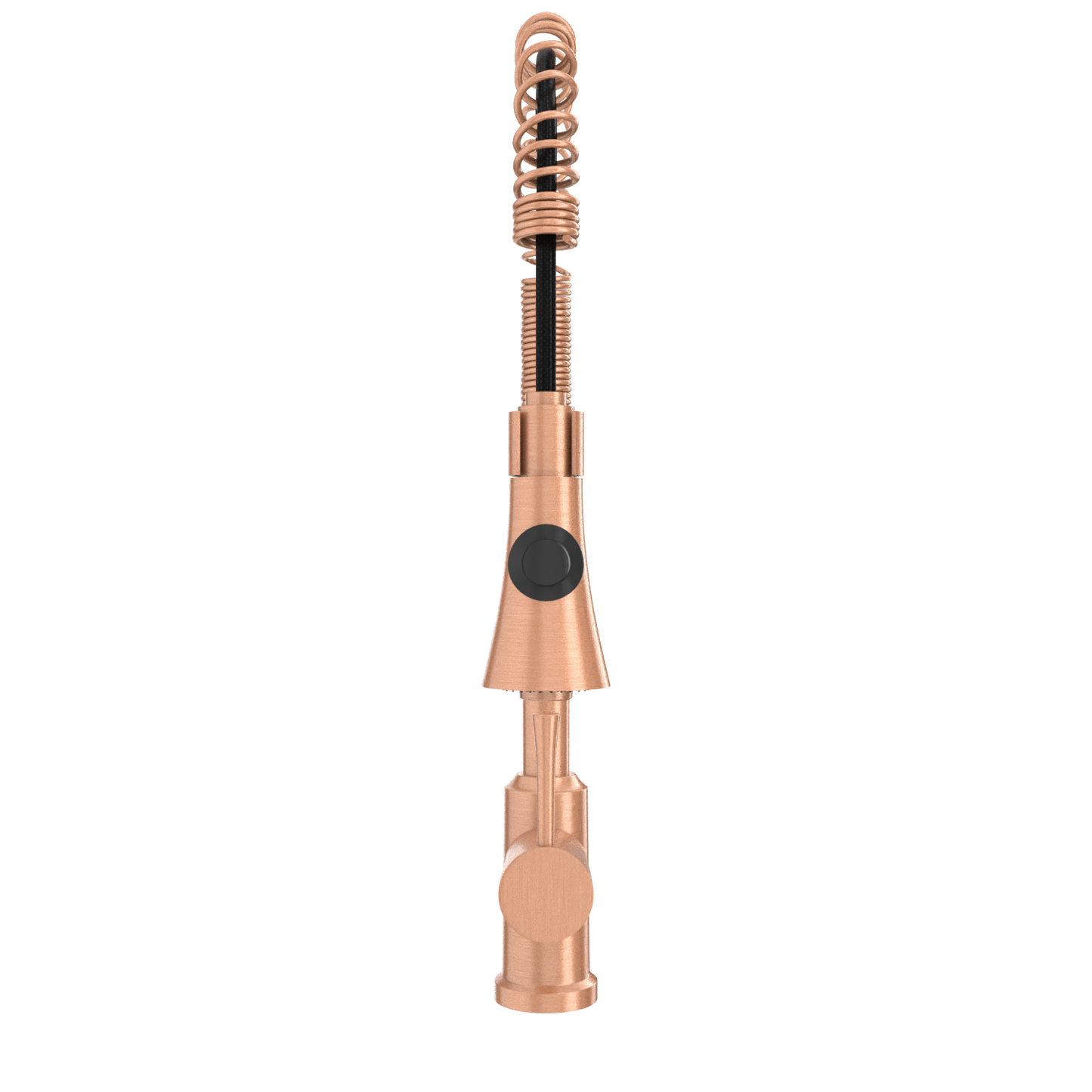 Copper Kitchen Faucet with Soap Dispenser, Single Handle Solid Brass High Arc Pull Down Sprayer Head Kitchen Sink Faucets with Deck Plate