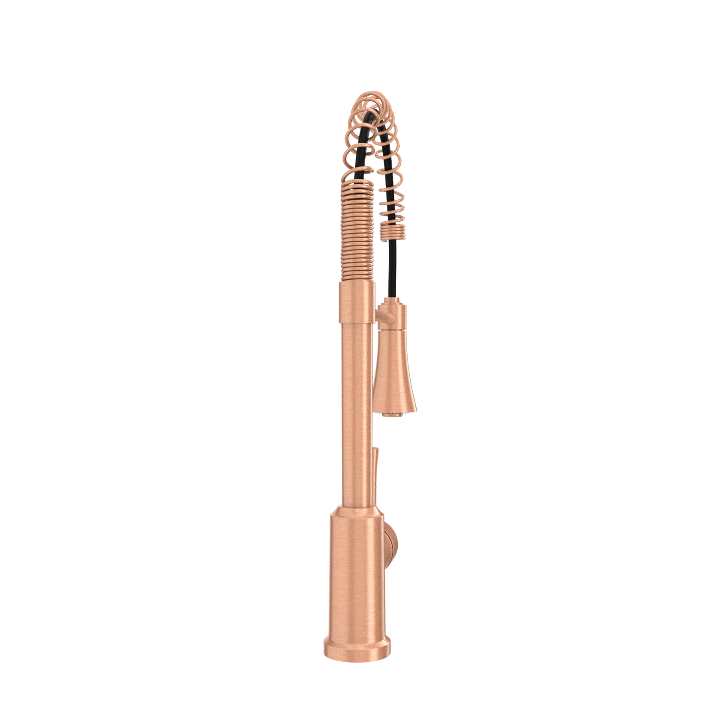 Copper Kitchen Faucet with Soap Dispenser, Single Handle Solid Brass High Arc Pull Down Sprayer Head Kitchen Sink Faucets with Deck Plate