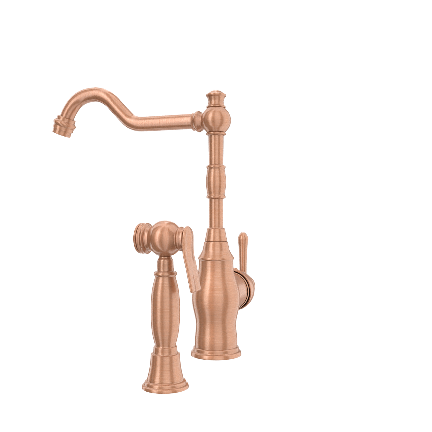 One-Handle Copper Widespread Kitchen Faucet with Side Sprayer - AK96918C