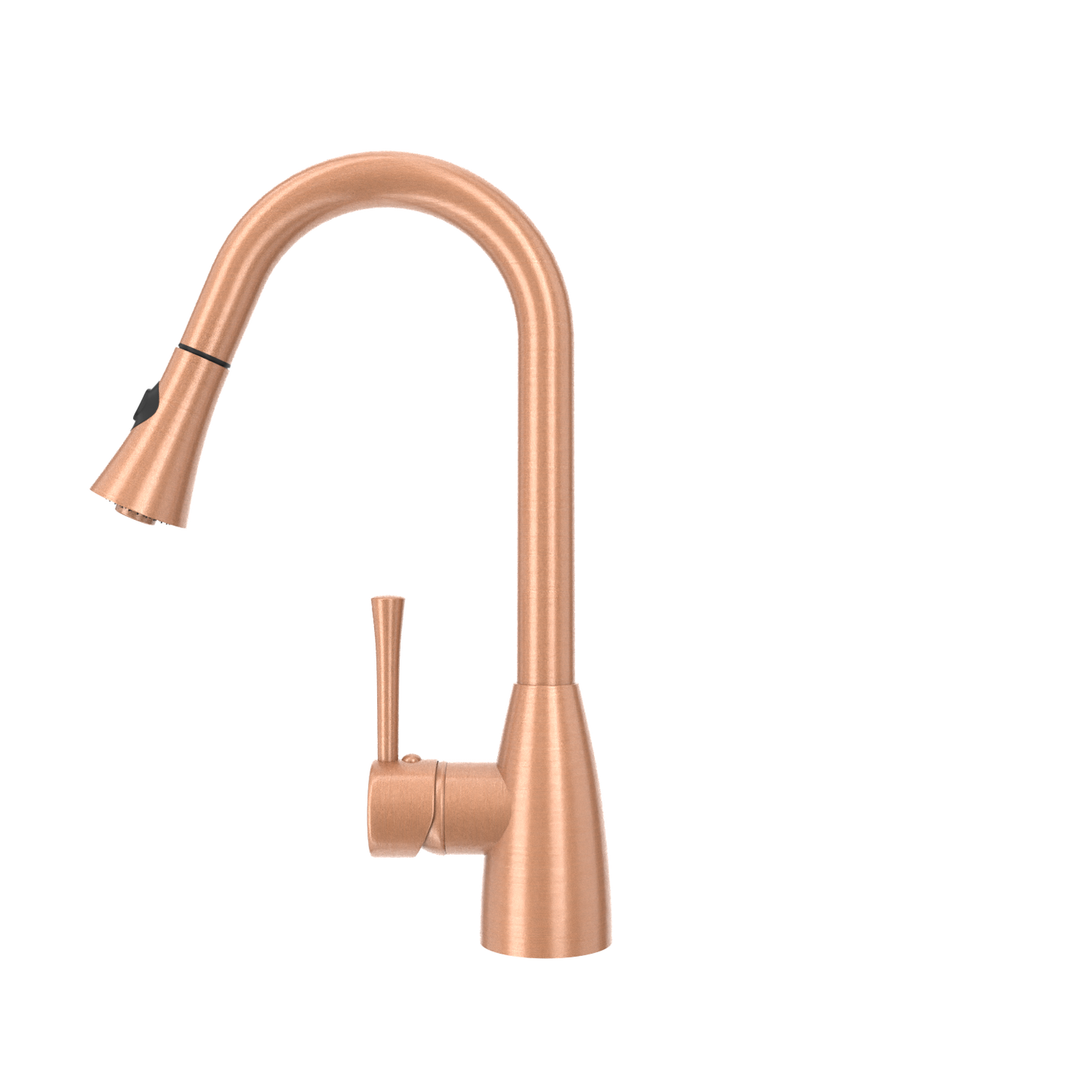 Copper Pull Out Kitchen Faucet, Single Level Solid Brass Kitchen Sink Faucets with Pull Down Sprayer - AK96455C