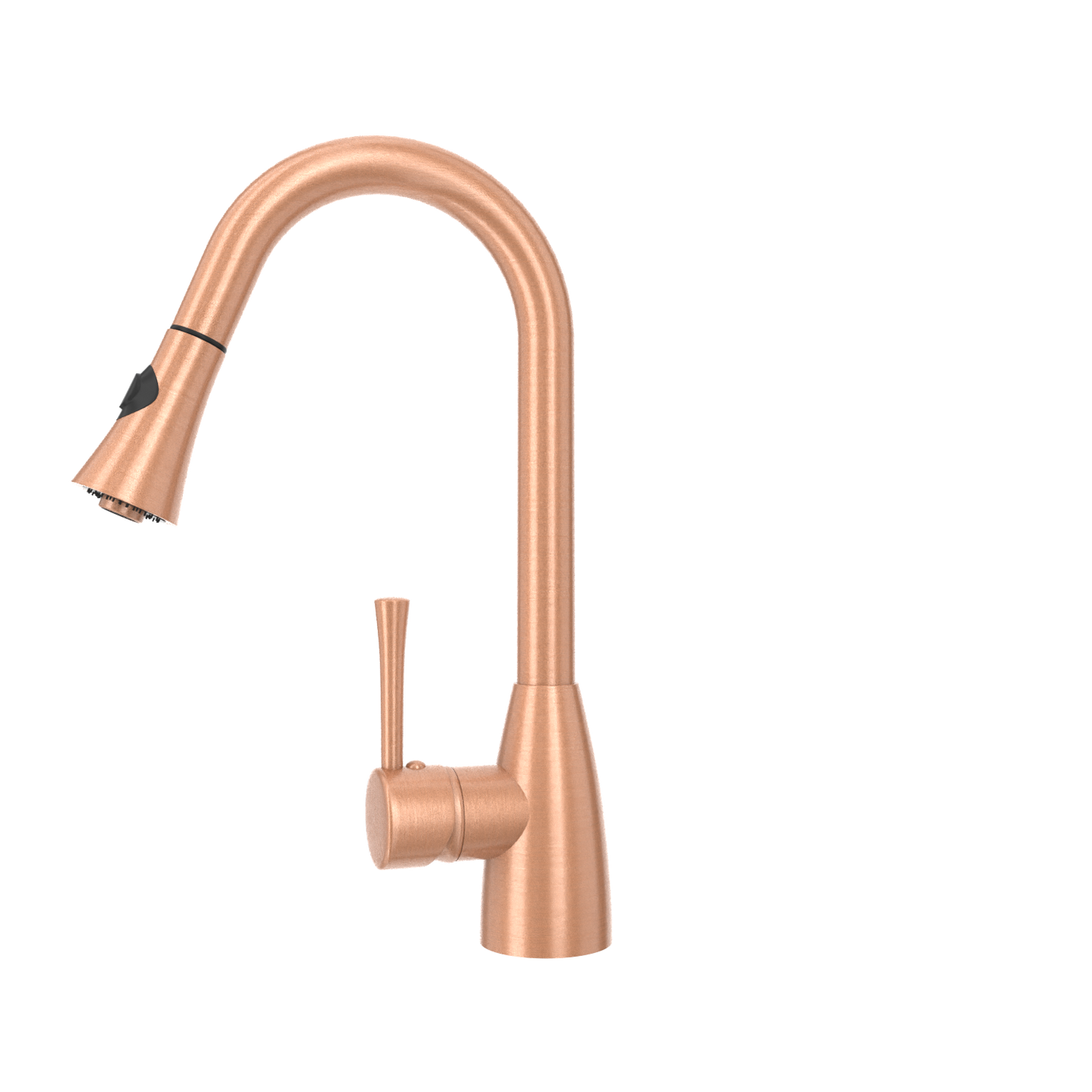 Copper Pull Out Kitchen Faucet, Single Level Solid Brass Kitchen Sink Faucets with Pull Down Sprayer - AK96455C