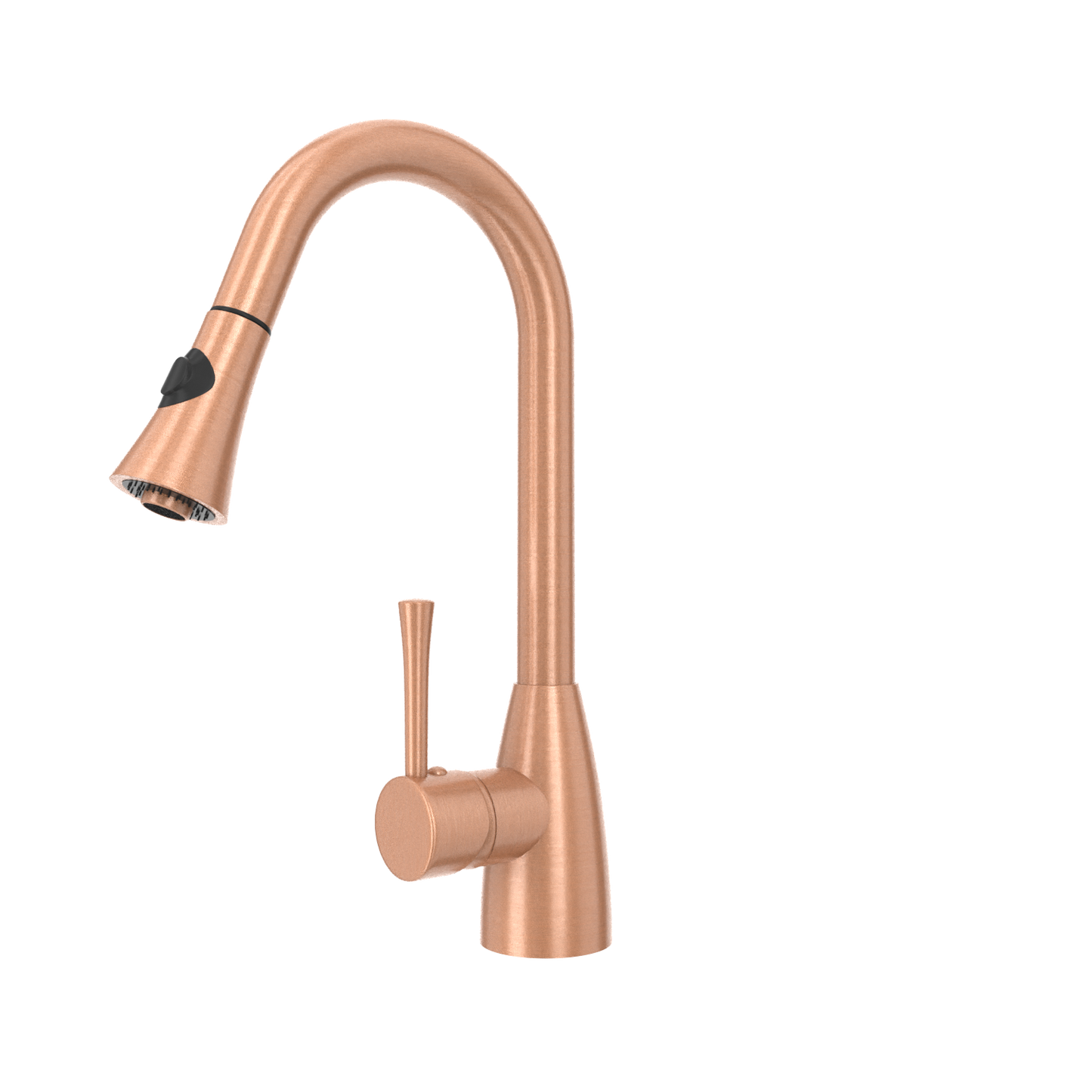 Copper Pull Out Kitchen Faucet, Single Level Solid Brass Kitchen Sink Faucets with Pull Down Sprayer - AK96455C