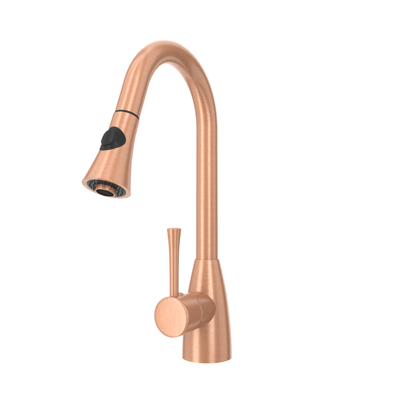 Copper Pull Out Kitchen Faucet, Single Level Solid Brass Kitchen Sink Faucets with Pull Down Sprayer - AK96455C
