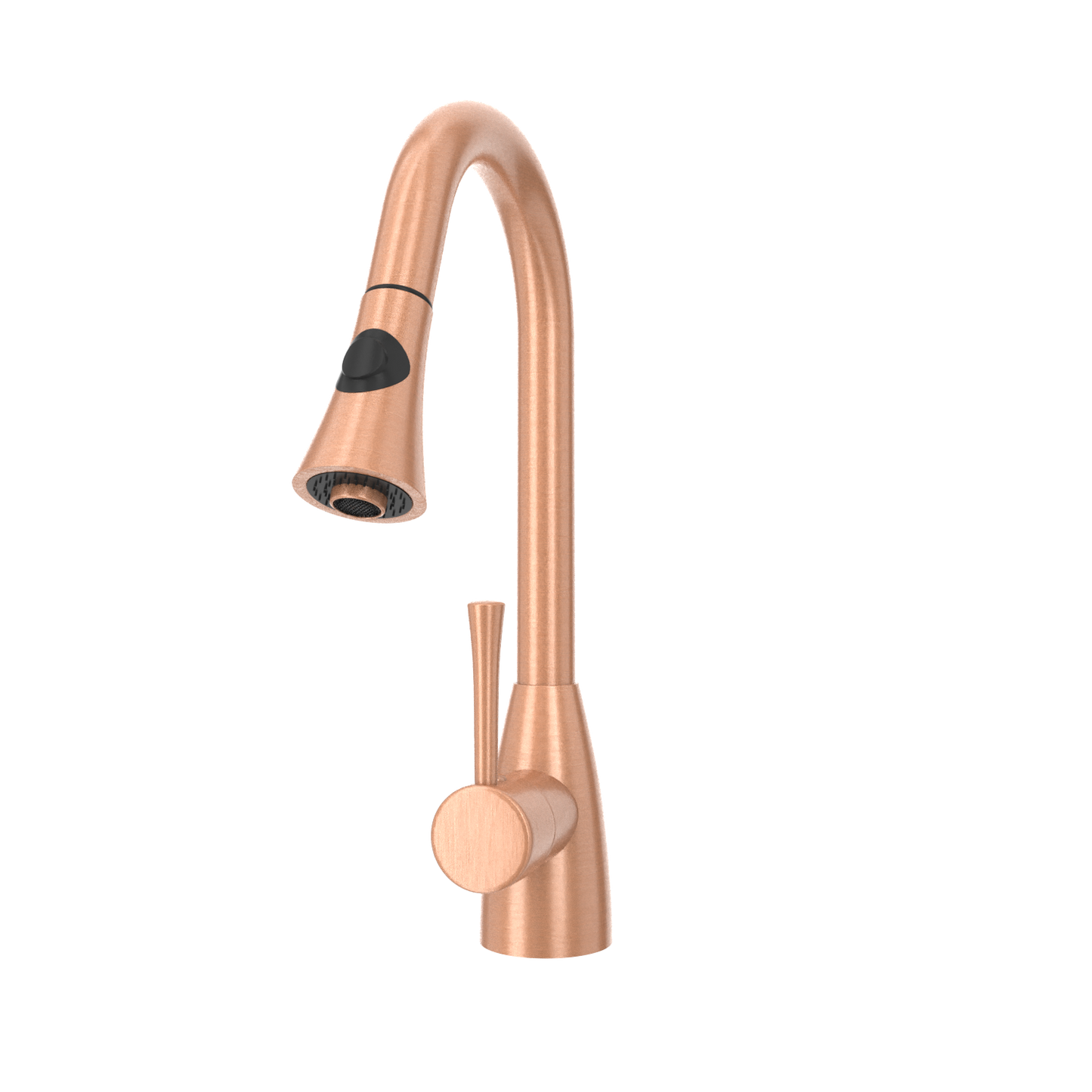 Copper Pull Out Kitchen Faucet, Single Level Solid Brass Kitchen Sink Faucets with Pull Down Sprayer - AK96455C