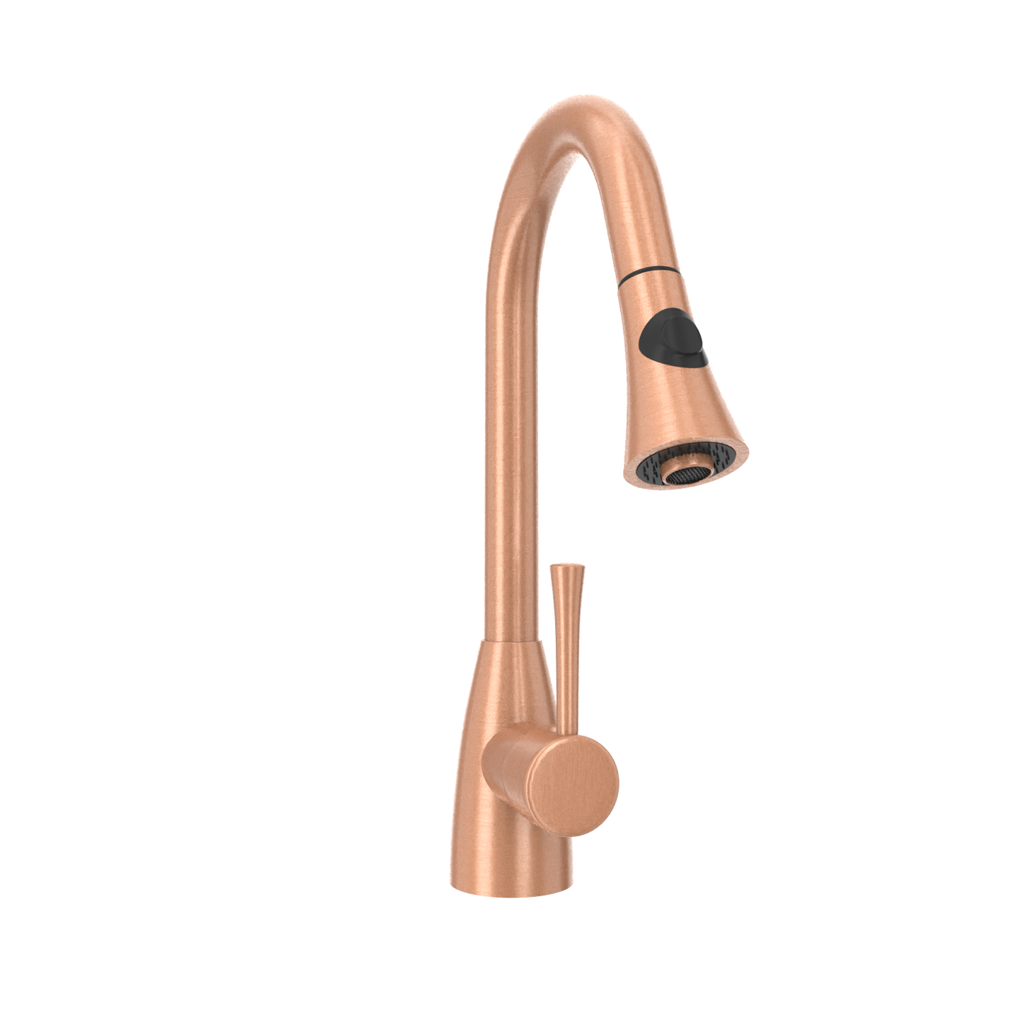 Copper Pull Out Kitchen Faucet, Single Level Solid Brass Kitchen Sink Faucets with Pull Down Sprayer - AK96455C