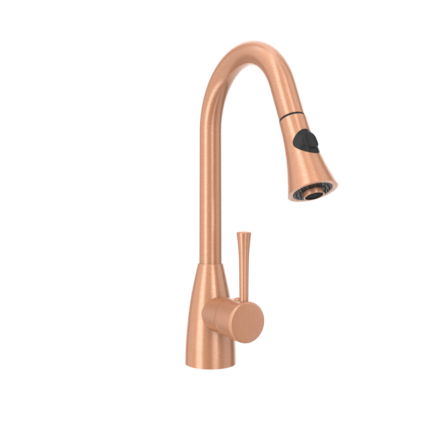 Copper Pull Out Kitchen Faucet, Single Level Solid Brass Kitchen Sink Faucets with Pull Down Sprayer - AK96455C