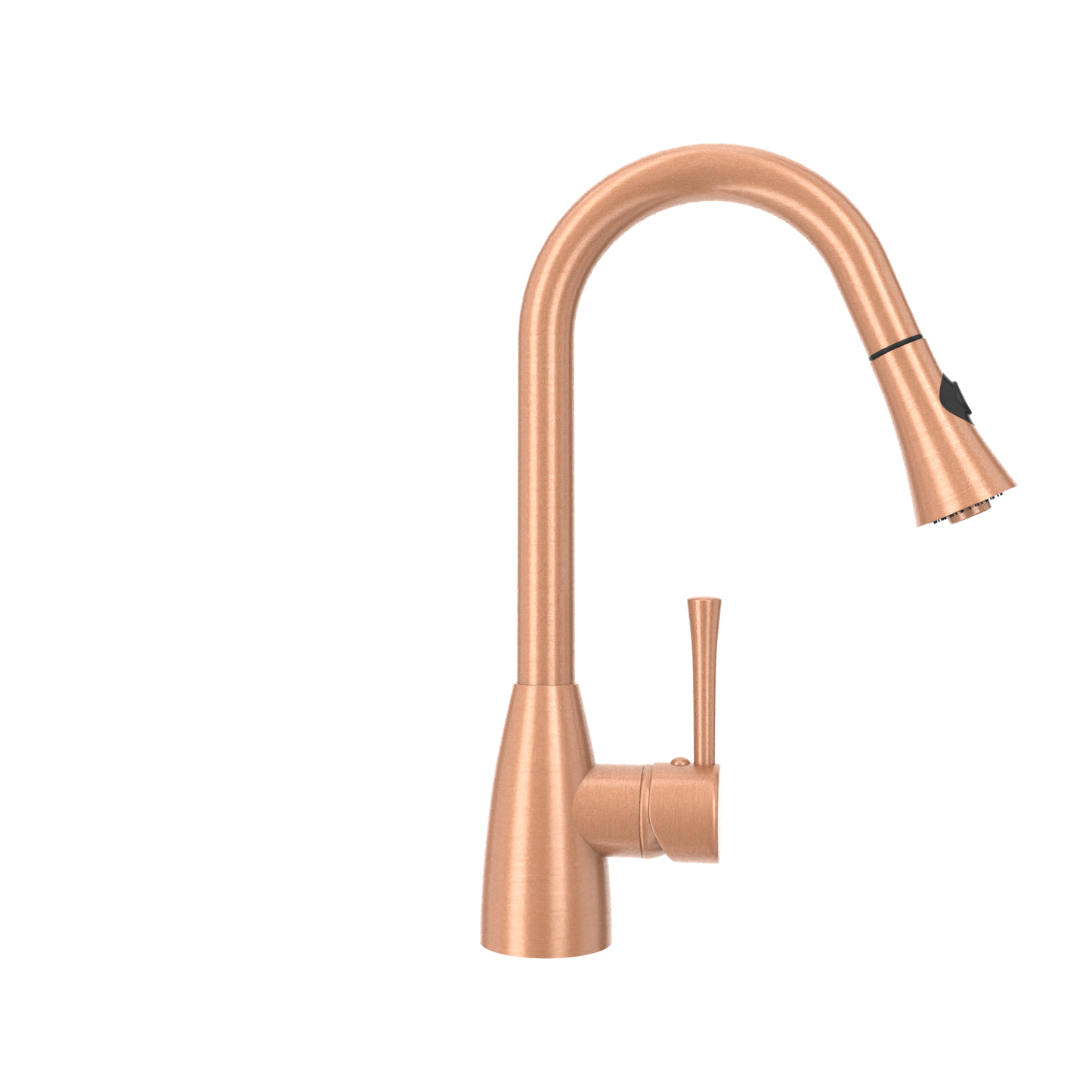 Copper Pull Out Kitchen Faucet, Single Level Solid Brass Kitchen Sink Faucets with Pull Down Sprayer - AK96455C