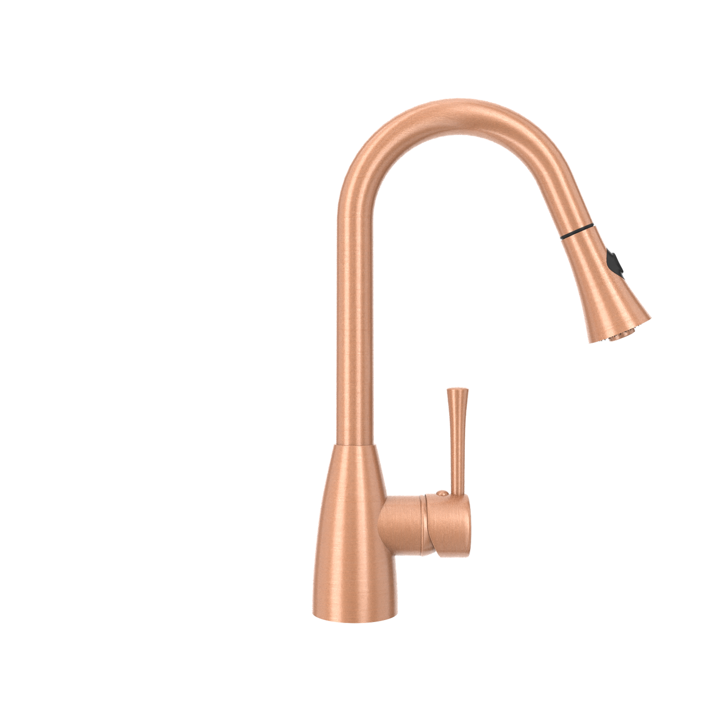Copper Pull Out Kitchen Faucet, Single Level Solid Brass Kitchen Sink Faucets with Pull Down Sprayer - AK96455C