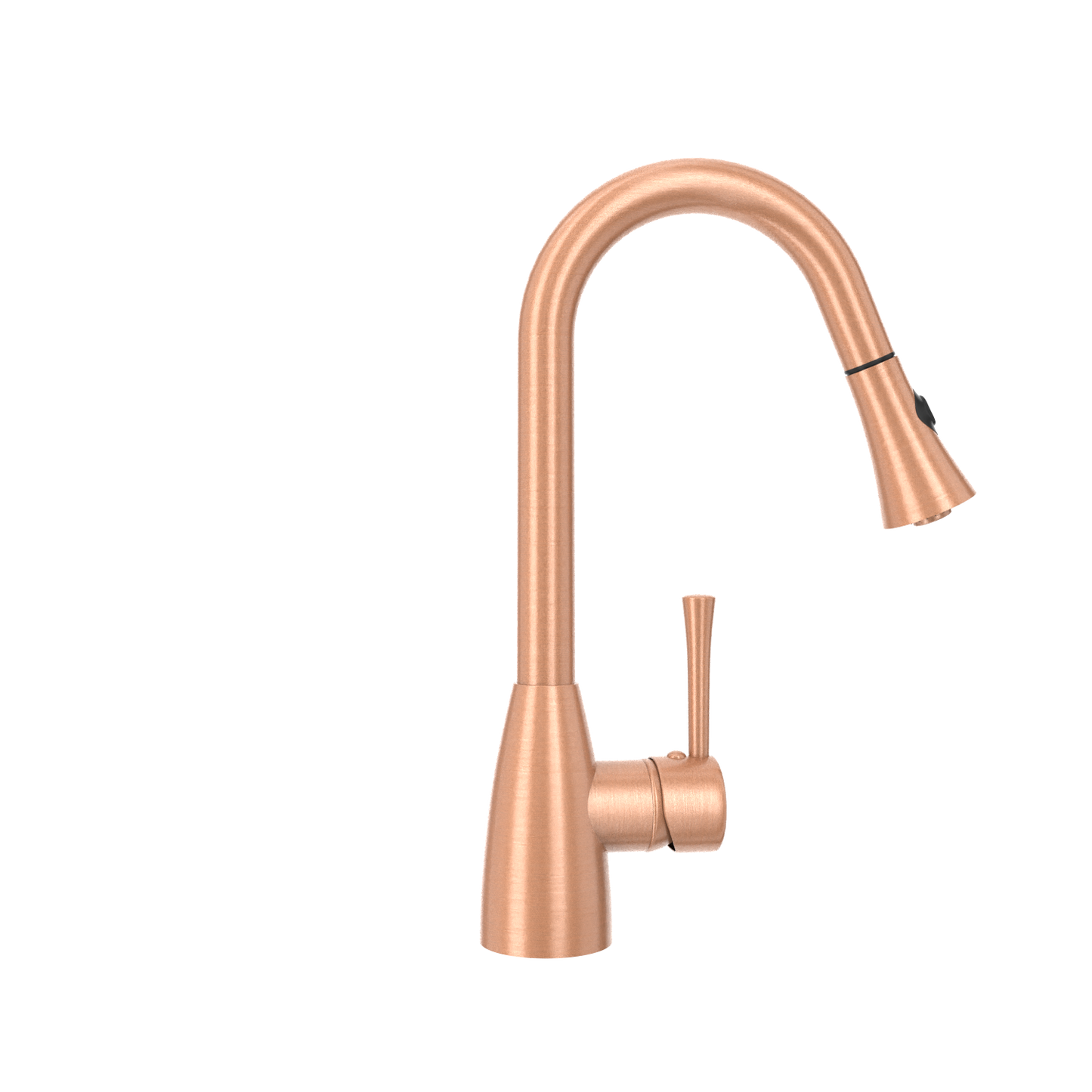 Copper Pull Out Kitchen Faucet, Single Level Solid Brass Kitchen Sink Faucets with Pull Down Sprayer - AK96455C